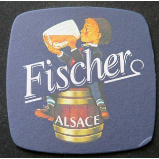 DESSOUS de VERRE à BIÈRE Fischer Alsace de largeur 11,5 cm