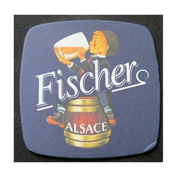 DESSOUS de VERRE à BIÈRE Fischer Alsace de largeur 11,5 cm