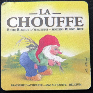 DESSOUS de VERRE à bière La Chouffe bière d'Ardennes