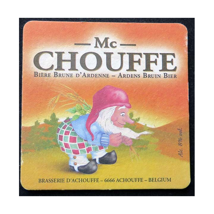 DESSOUS de VERRE à bière La Chouffe bière d'Ardennes