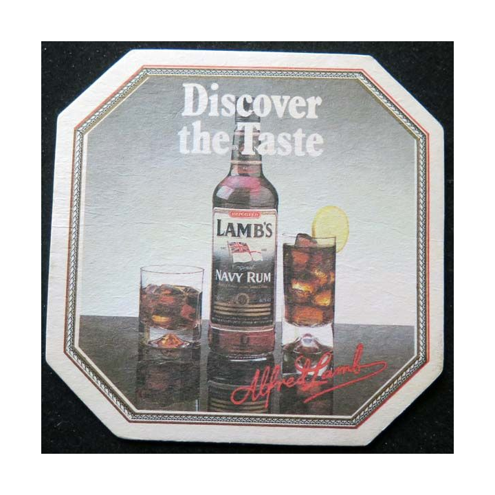 DESSOUS de VERRE à bière Lamb's Original Navy rum de largeur 10,7 cm