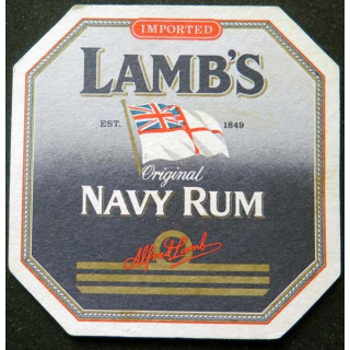 DESSOUS de VERRE à bière Lamb's Original Navy rum de largeur 10,7 cm