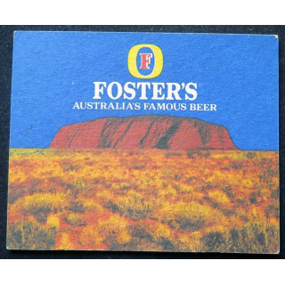 DESSOUS de VERRE à BIÈRE Foster's Australia's famous beer