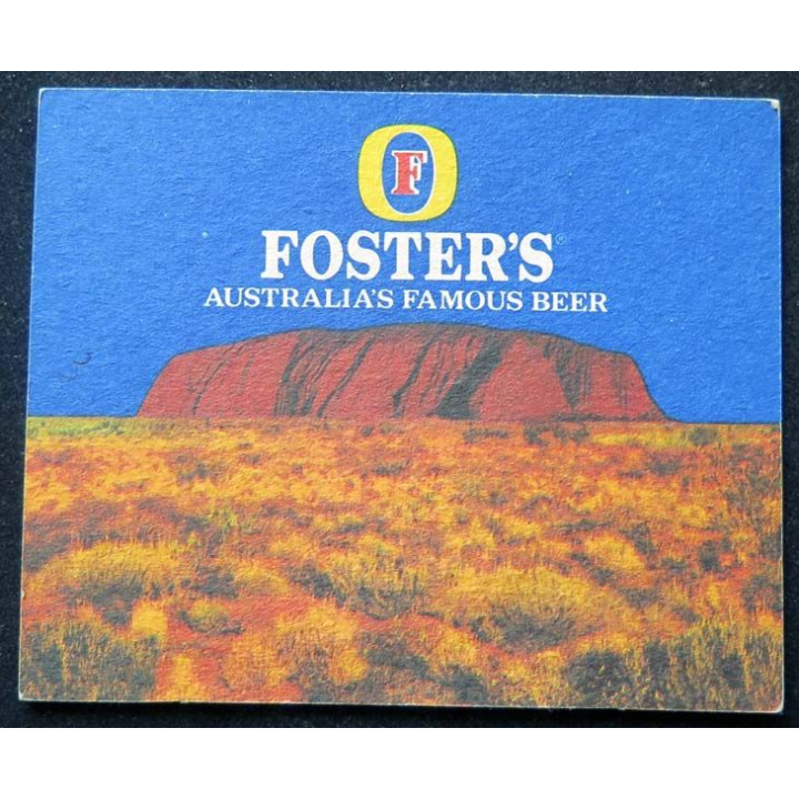 DESSOUS de VERRE à BIÈRE Foster's Australia's famous beer