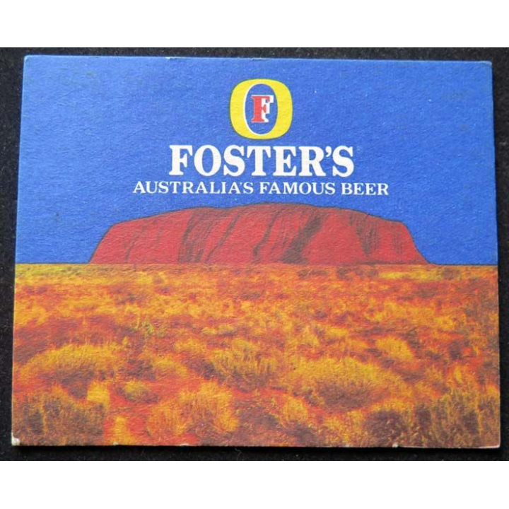 DESSOUS de VERRE à BIÈRE Foster's Australia's famous beer