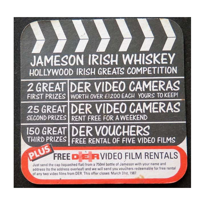 DESSOUS de VERRE à BIÈRE Jameson irish wiskey de largeur 11,5  cm