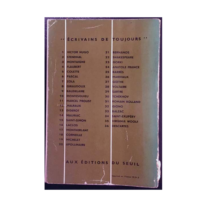 1. Baudelaire par lui même de Pascal Pia aux éditions du Seuil