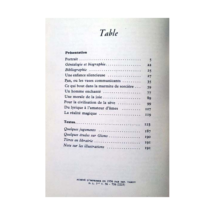 1. Giono par lui même de Claudine Chonez aux éditions du Seuil