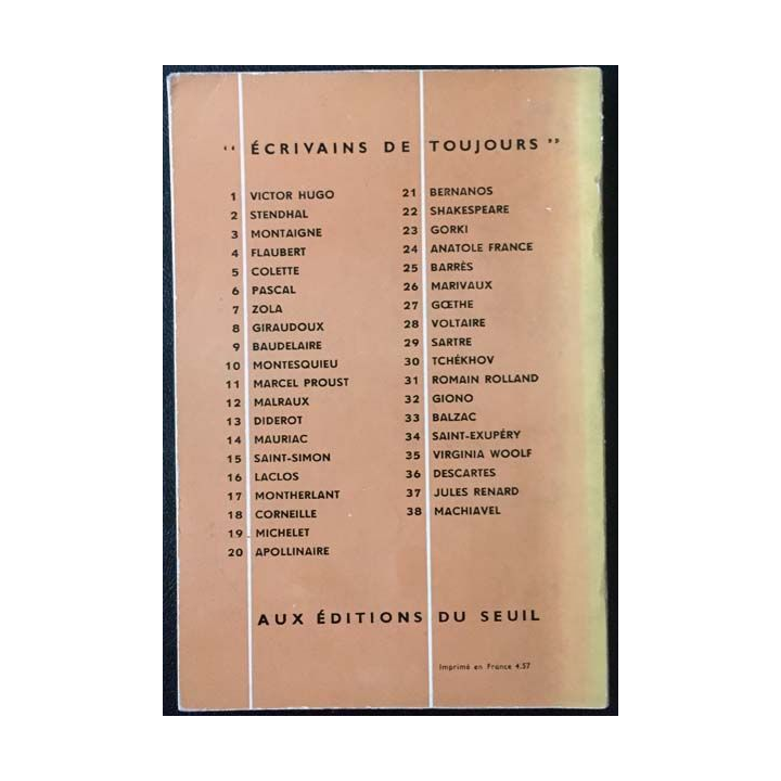 1. Machiavel par lui même de Edmond Barincou aux éditions du Seuil