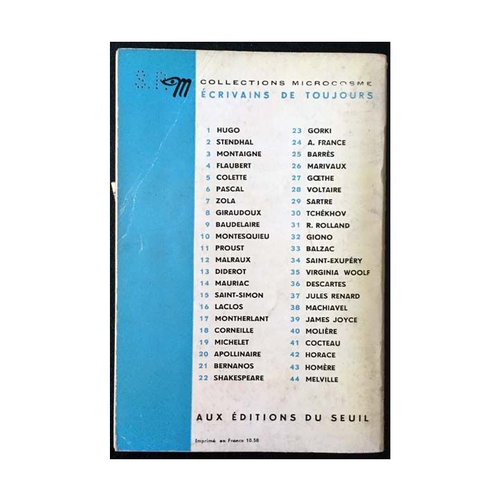 1. Melville par lui même de Jean-Jacques Mayoux aux éditions du Seuil