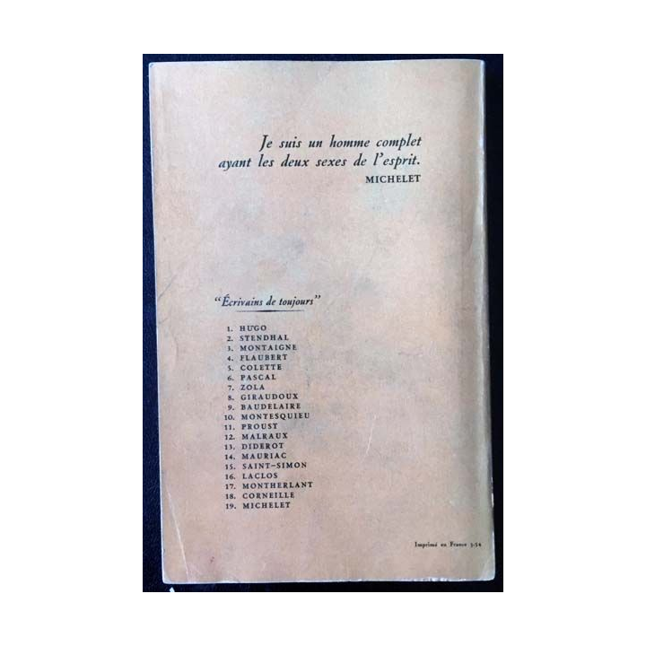 1. Michelet par lui même aux éditions du Seuil