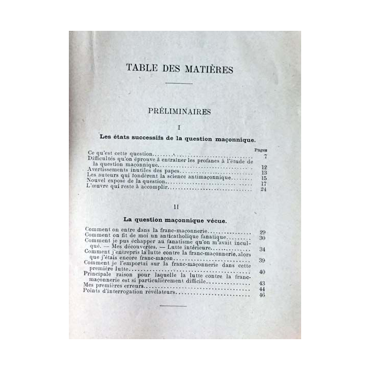 1. Le pouvoir occulte contre la France de Copin-Albancelli aux éditions La Renaissance française / E. Vitte 1908