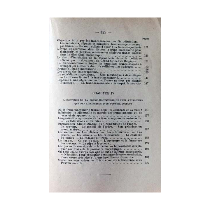 1. Le pouvoir occulte contre la France de Copin-Albancelli aux éditions La Renaissance française / E. Vitte 1908
