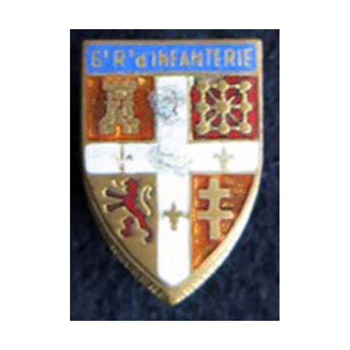 6° régiment d'infanterie Drago Paris dimension 15 x 22 mm 