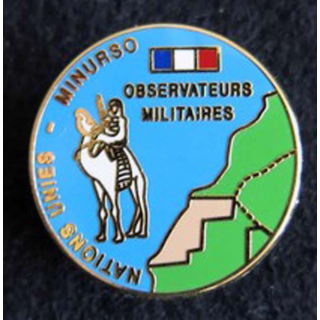Observateurs militaires MINURSO Boussemart 25 mm attache pin's 