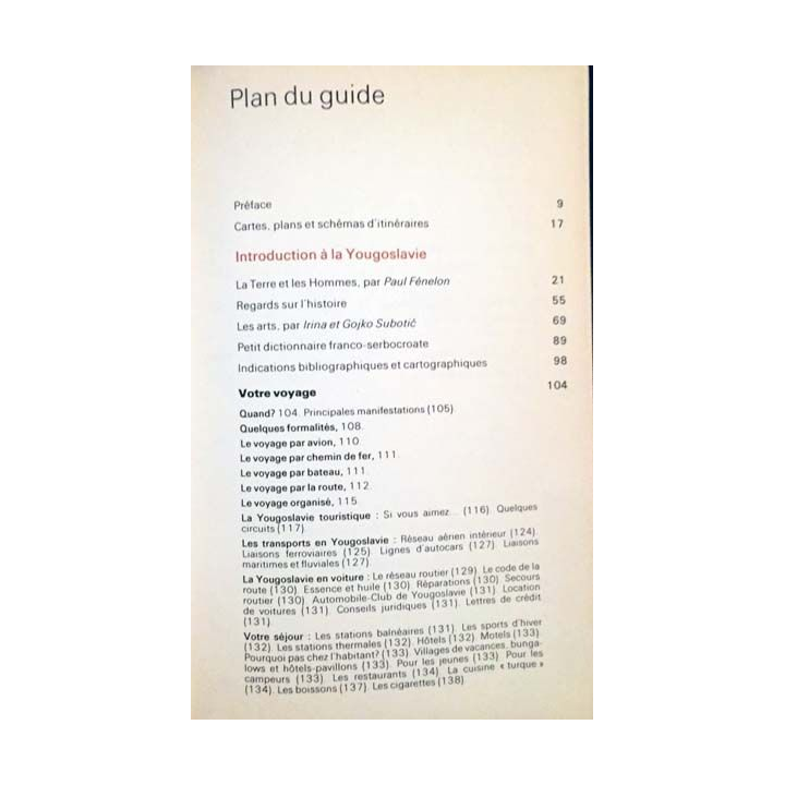 1. Les guides bleus - Yougoslavie aux éditions Hachette