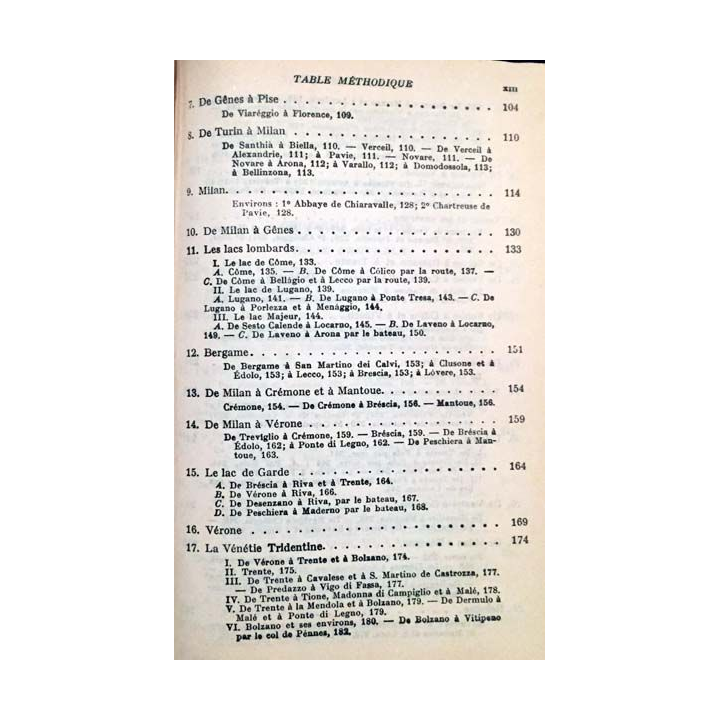 1. Les guides bleus - Italie en un volume aux éditions Hachette 1958