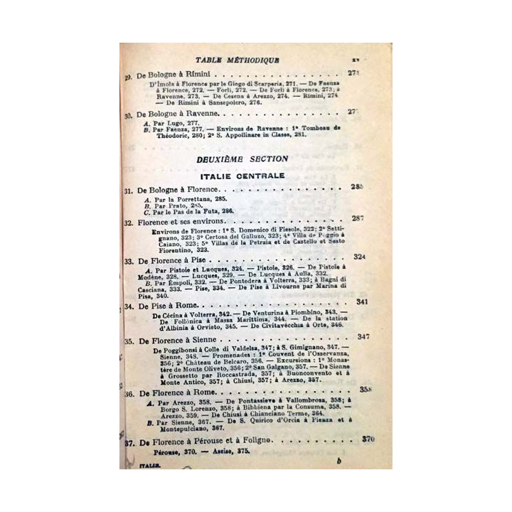 1. Les guides bleus - Italie en un volume aux éditions Hachette 1958