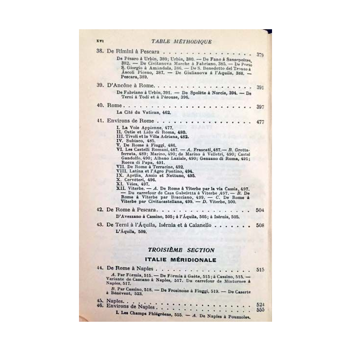 1. Les guides bleus - Italie en un volume aux éditions Hachette 1958