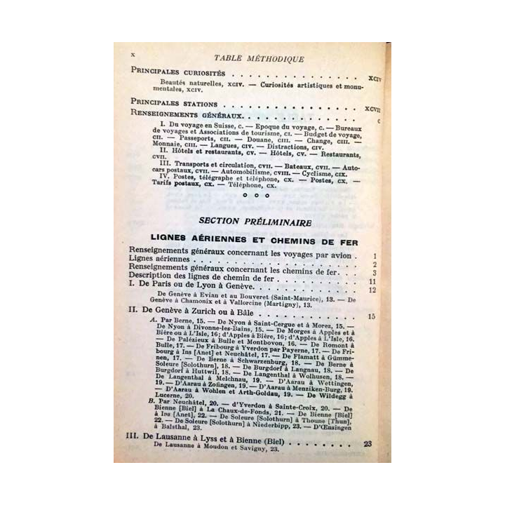 1. Les guides bleus - Suisse aux éditions Hachette 1958