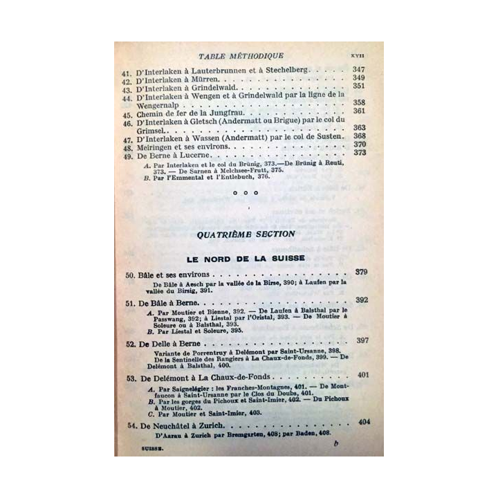 1. Les guides bleus - Suisse aux éditions Hachette 1958