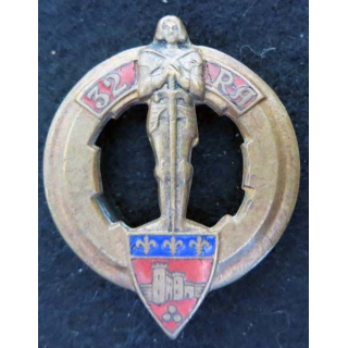 32° régiment d'artillerie Drago Paris H. 196 en émail