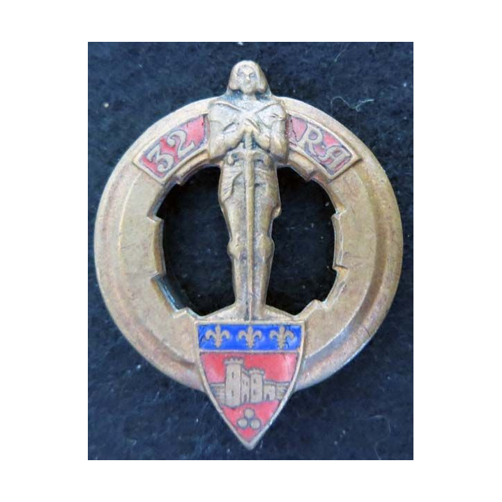 32° régiment d'artillerie Drago Paris H. 196 en émail