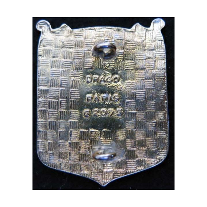 Centre des Landes Drago Paris G. 2075 en émail guilloché argenté