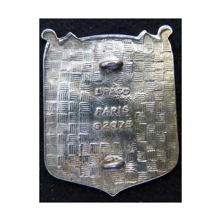 Centre des Landes Drago Paris G. 2075 en émail guilloché argenté