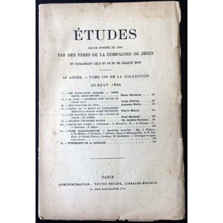 1. Études par des pères de la compagnie de Jésus tome 100 - 20 septembre 1904 n°18