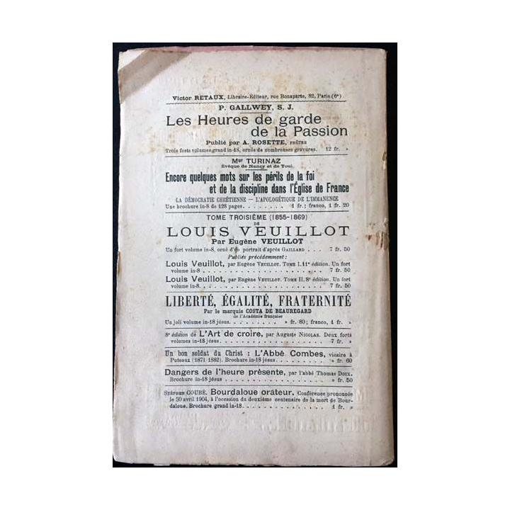 1. Études par des pères de la compagnie de Jésus tome 100 - 20 septembre 1904 n°18