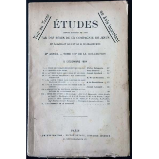 1. Études par des pères de la compagnie de Jésus tome 100 - 5 décembre 1904 n°23