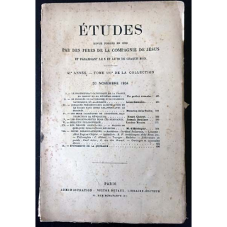 1. Études par des pères de la compagnie de Jésus tome 100 - 20 novembre 1904 n°22