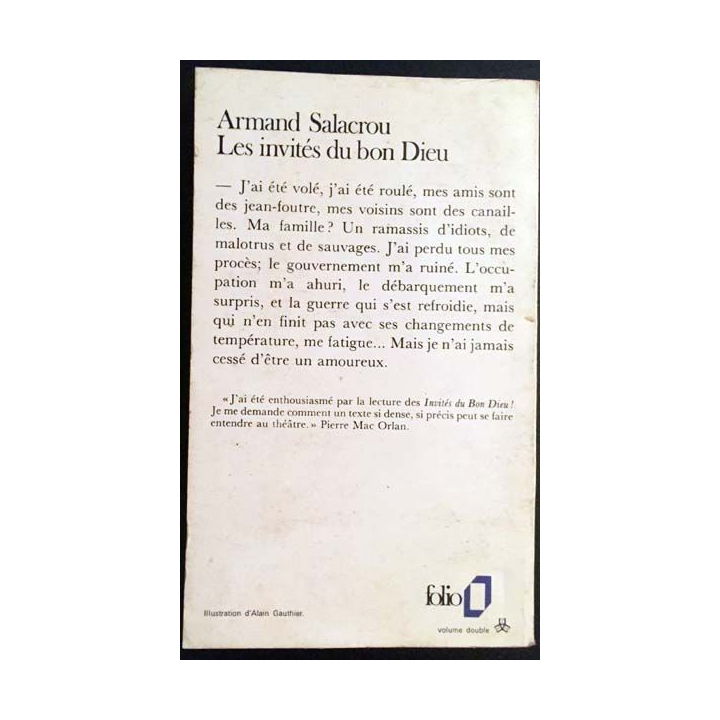 1. Les invités du bon Dieu de Salacrou aux éditions Gallimard