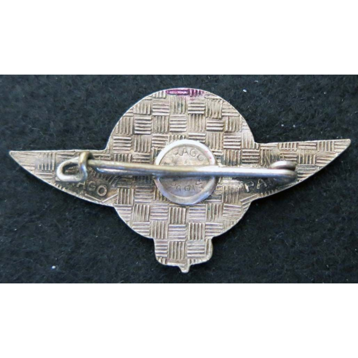 Base aérienne 702 d'Avord Drago émail dos guilloché argenté 