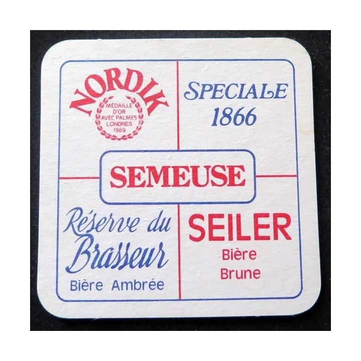 DESSOUS DE VERRE A BIÈRE Semeuse de largeur 9 cm
