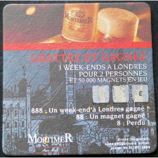 Dessous de verre à bière Mortimer de largeur 9,3 cm