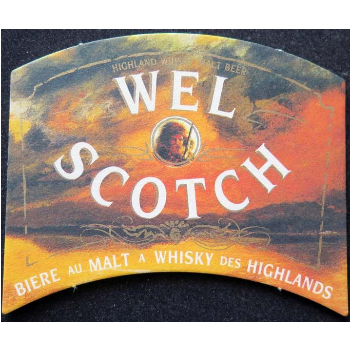 DESSOUS DE VERRE A BIÈRE : WEL SCOTCH (CARTON)