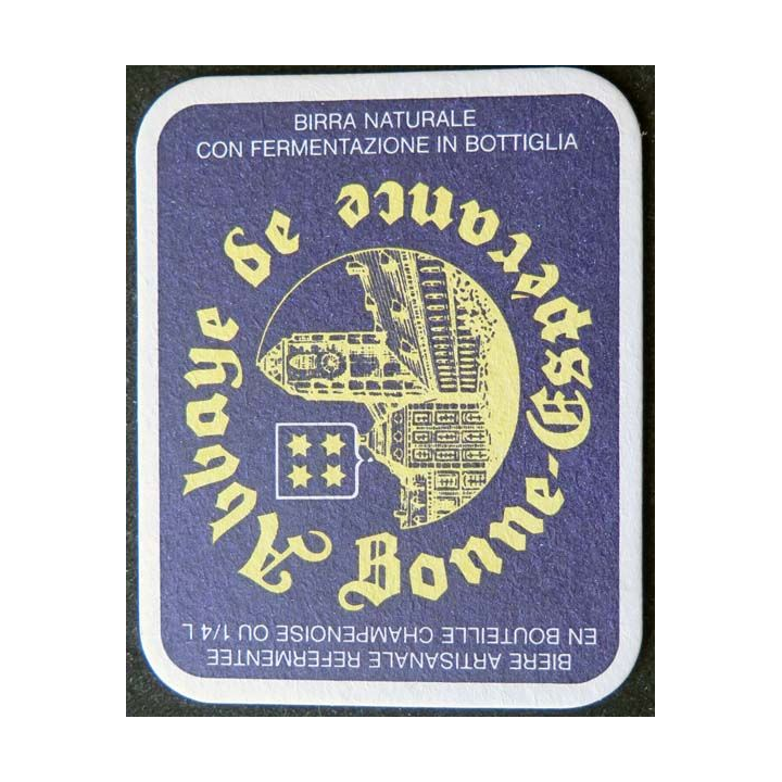 SOUS DE VERRE A BIÈRE Abbaye de Bonne Espérance de largeur 10 cm