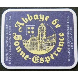 SOUS DE VERRE A BIÈRE Abbaye de Bonne Espérance de largeur 10 cm