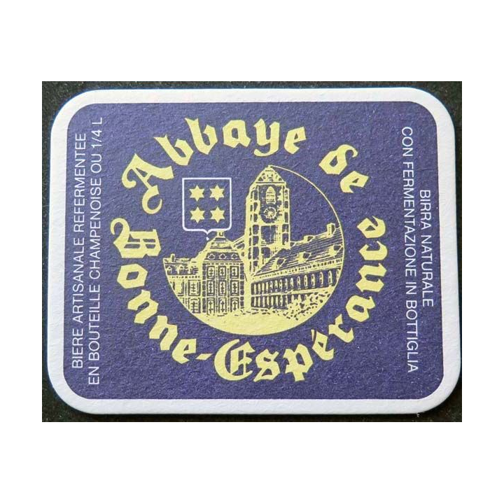 SOUS DE VERRE A BIÈRE Abbaye de Bonne Espérance de largeur 10 cm