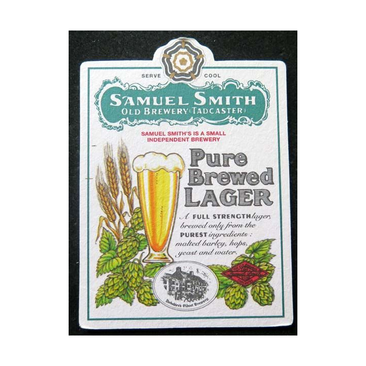 SOUS DE VERRE A BIÈRE Samuel Smith de largeur 8,2 cm