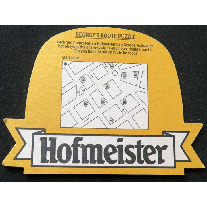 SOUS DE VERRE A BIÈRE Hofmeister de largeur 13,8  cm