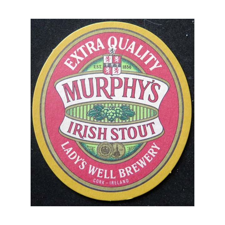 DESSOUS DE VERRE A BIÈRE Murphy's Irish Stout de largeur 9,5 cm