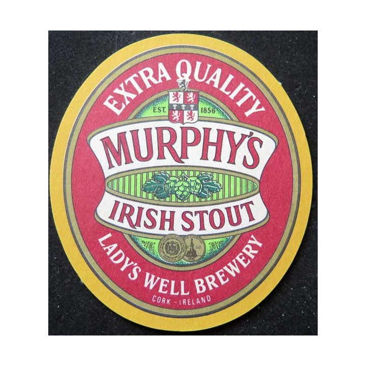 DESSOUS DE VERRE A BIÈRE Murphy's Irish Stout de largeur 9,5 cm