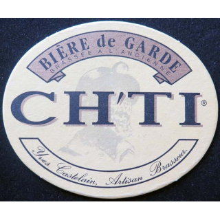 DESSOUS DE VERRE A BIÈRE Bière de garde Ch'ti de largeur 10,5 cm