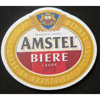 DESSOUS DE VERRE A BIÈRE Amstel de largeur 10,2 cm