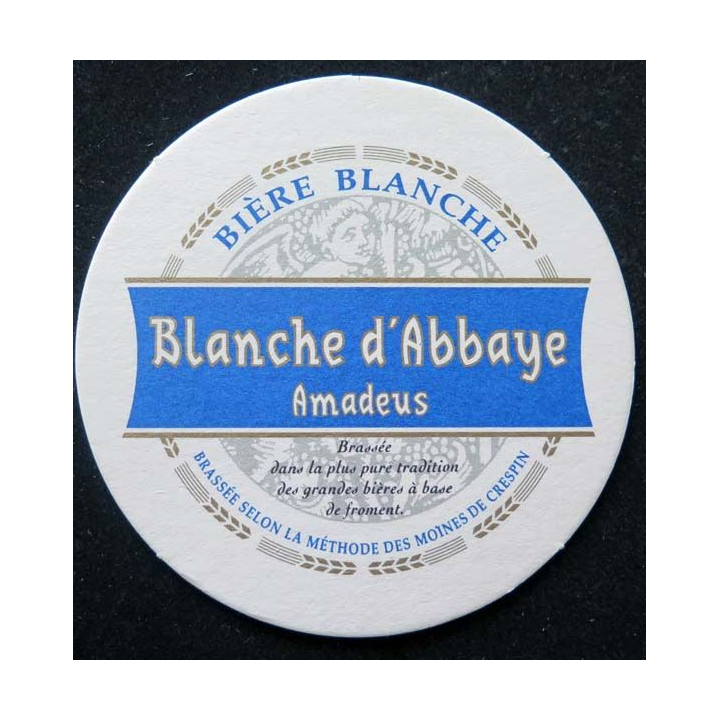 DESSOUS DE VERRE A BIÈRE Blanche d'Abbaye Amadeus