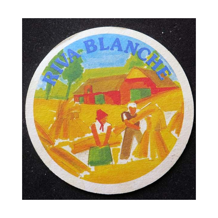 DESSOUS DE VERRE A BIÈRE Lucifer Riva Blanche de diamètre 10,2 cm 