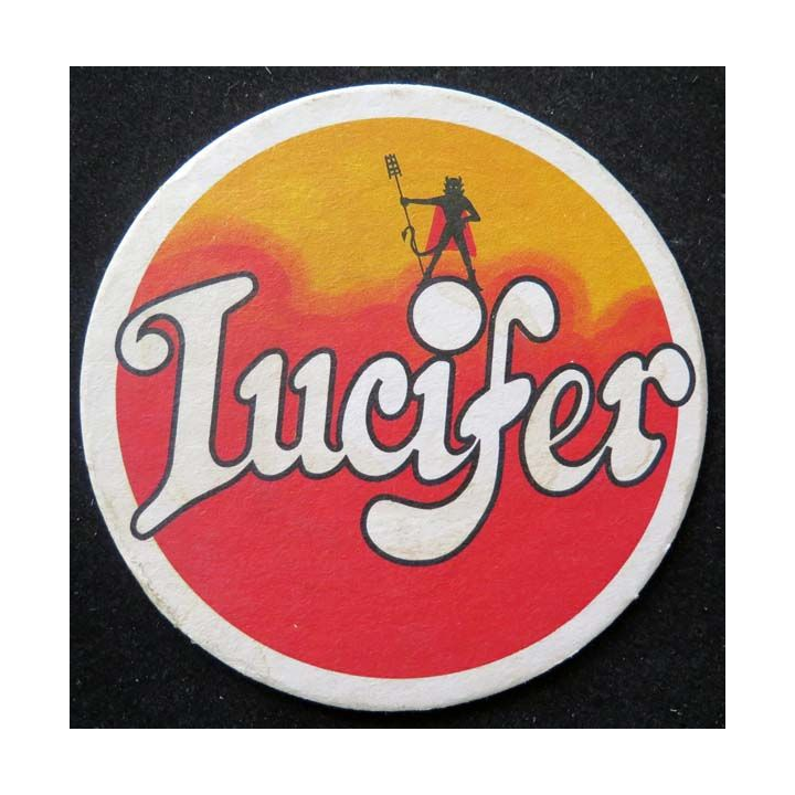 DESSOUS DE VERRE A BIÈRE Lucifer Riva Blanche de diamètre 10,2 cm 